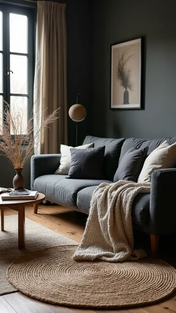charcoal natural layered textured