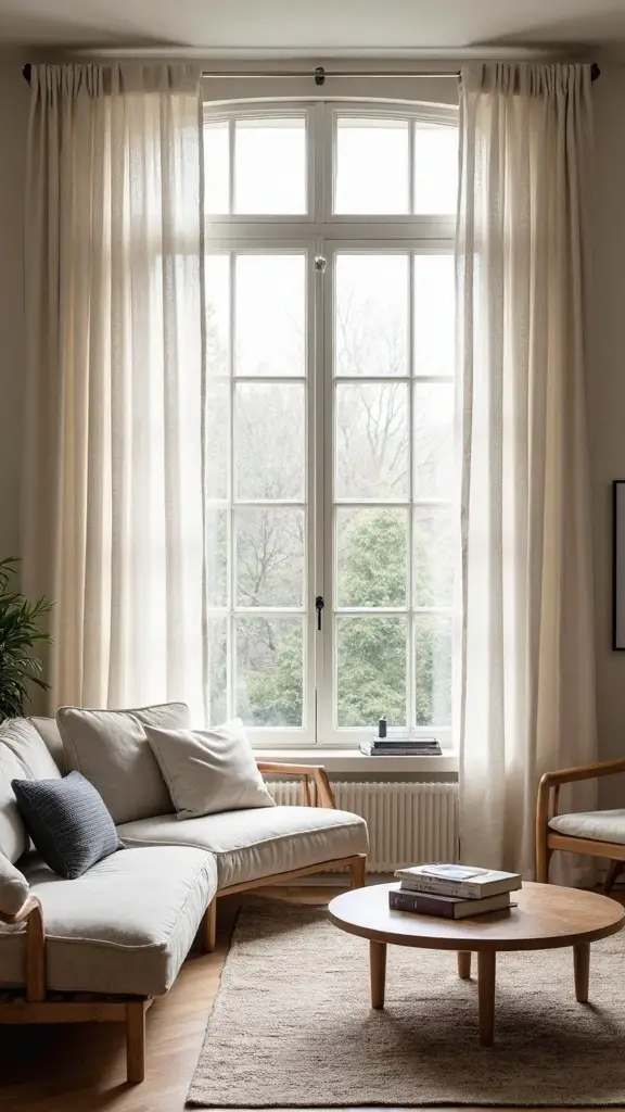 clean cozy japandi curtains