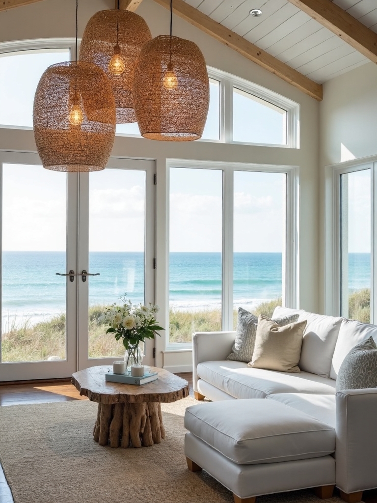 coastal natural material lighting complement