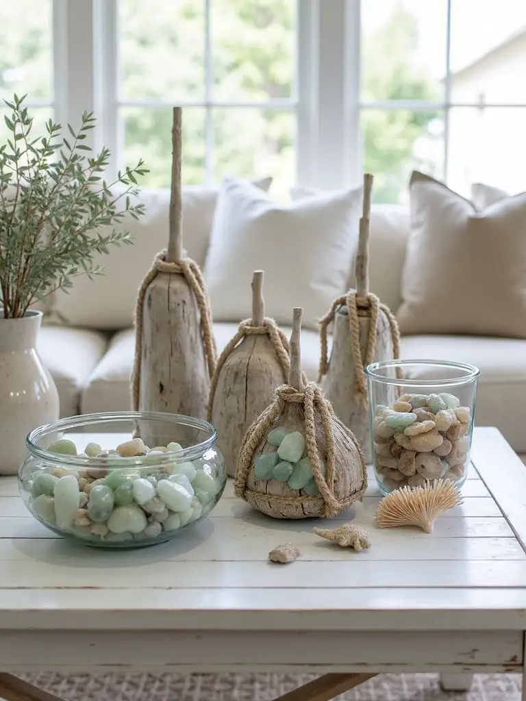 coastal vignettes with everyday beach items
