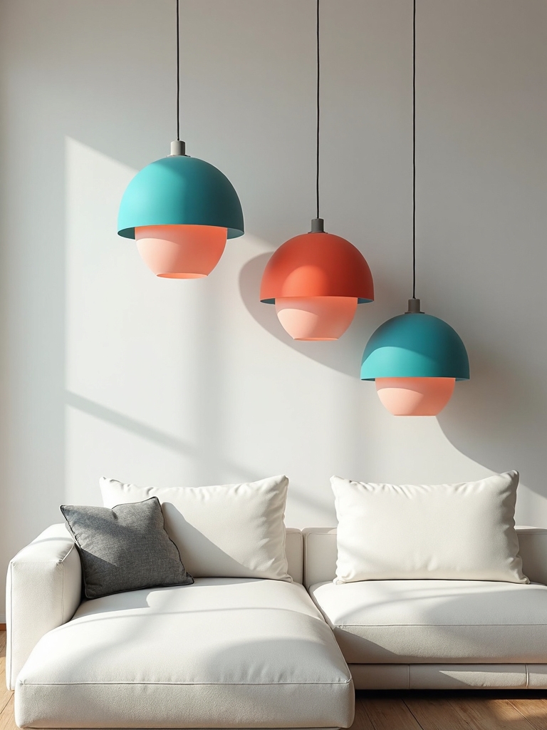 colorful minimalist pendant lighting design