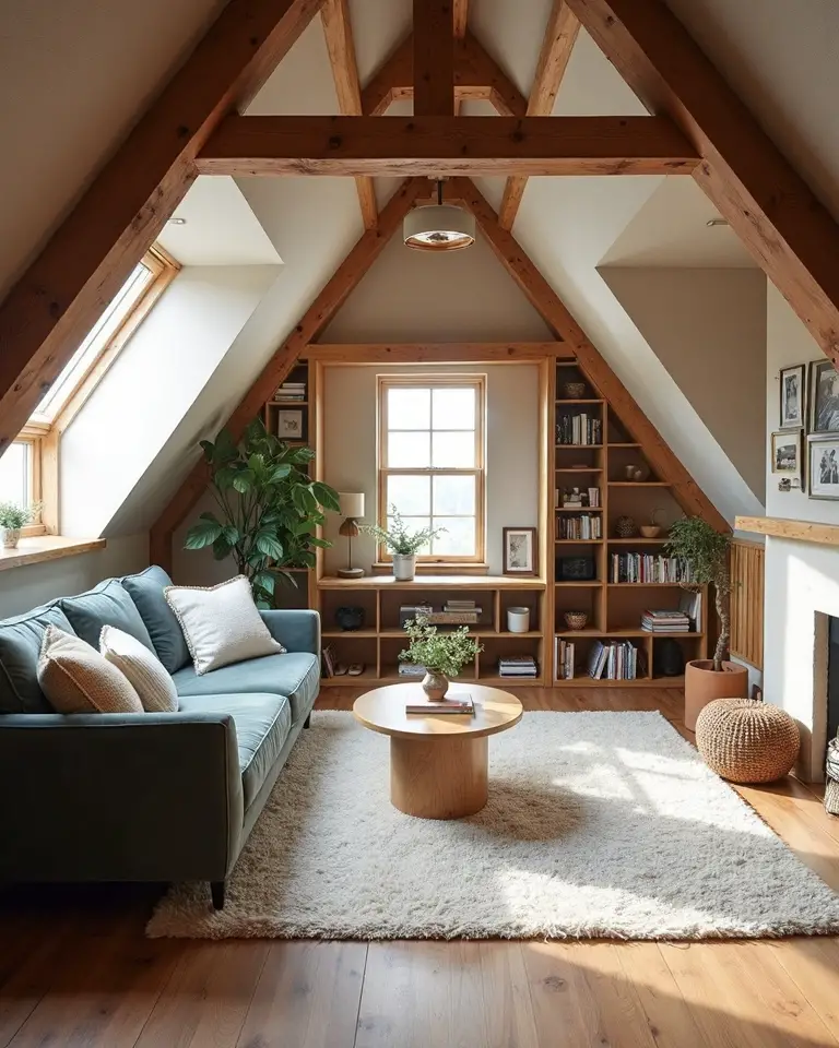 compact attic living room transformations