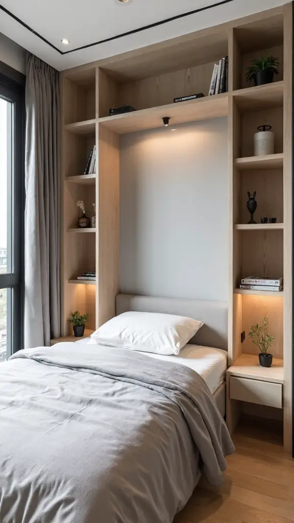 compact bedroom design for small spaces