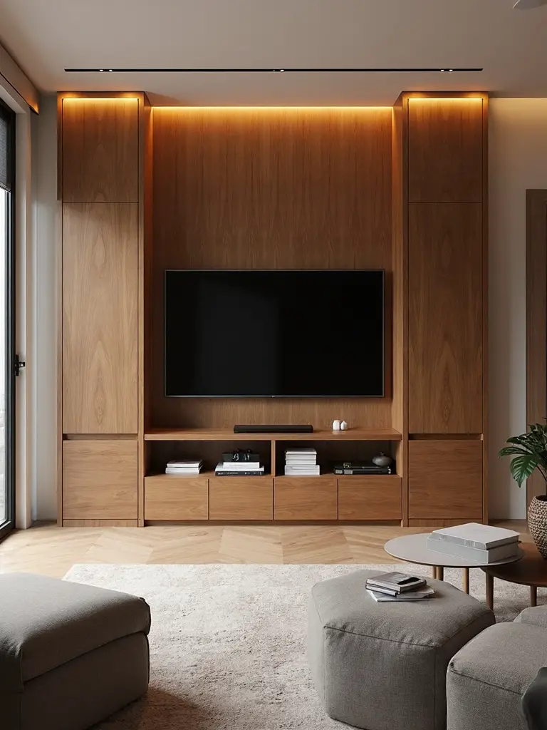 conceal television focus on decor