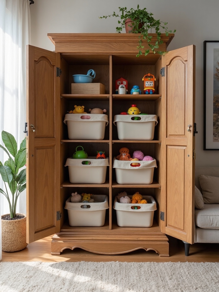 concealed versatile substantial storage for toys
