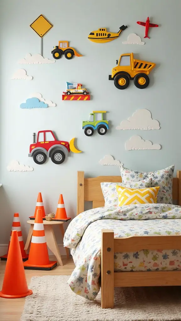construction zone with transport decals