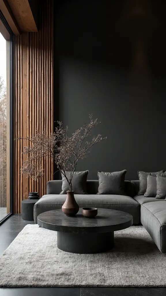 contrasting materials striking sanctuary moody drama minimalist luxury