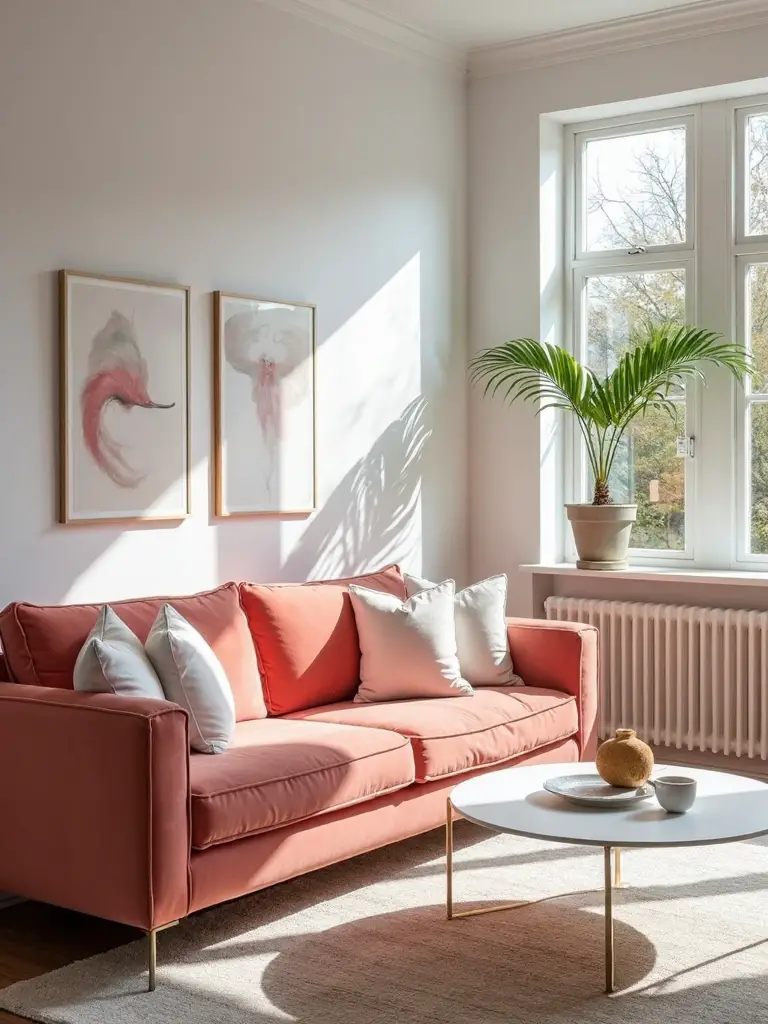 coral and white balance tranquility