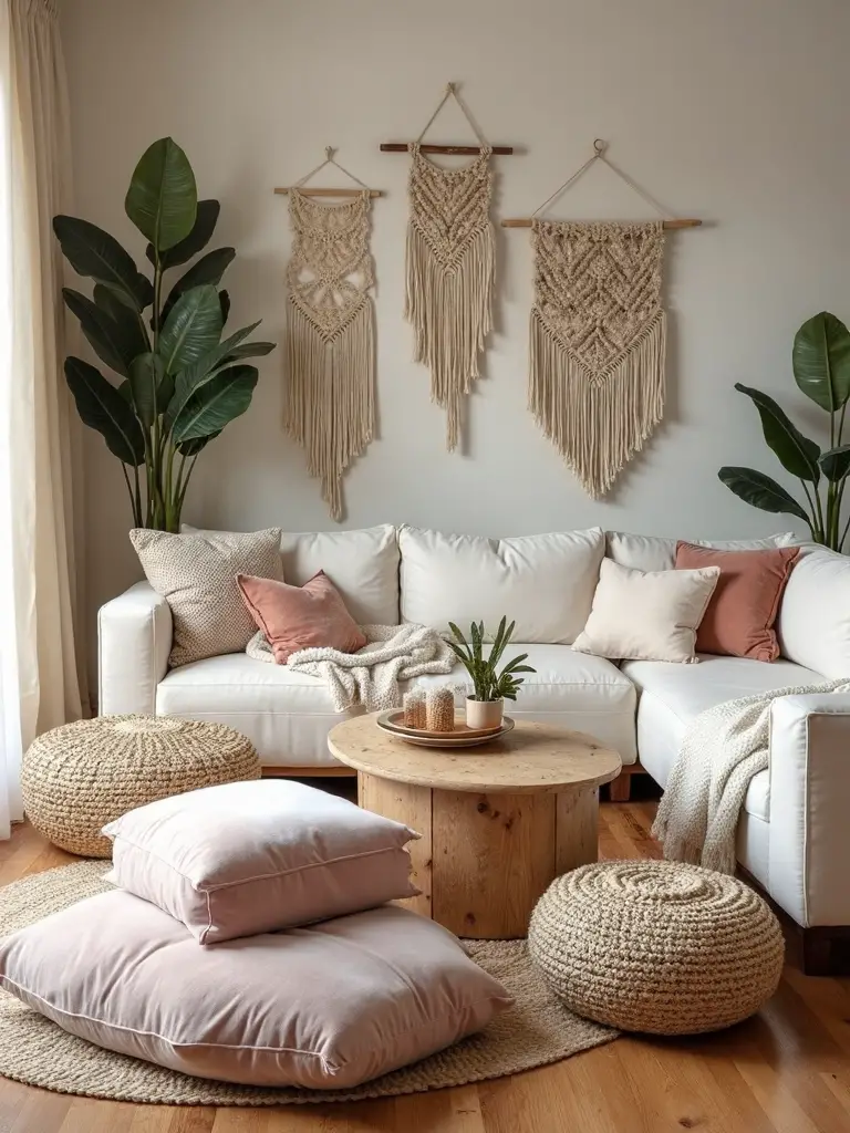 cozy bohemian living room retreat