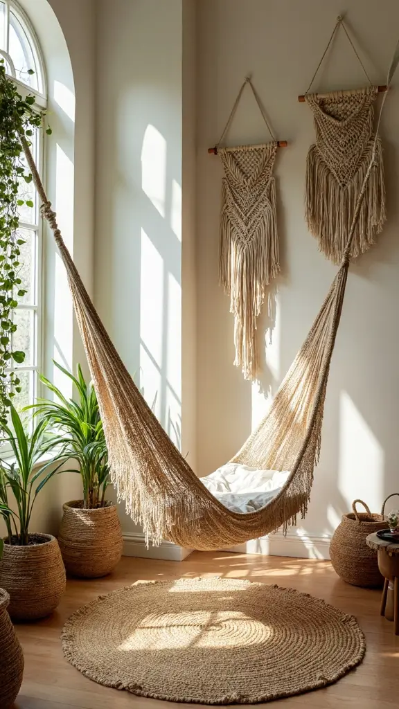 cozy boho reading hammock sanctuary