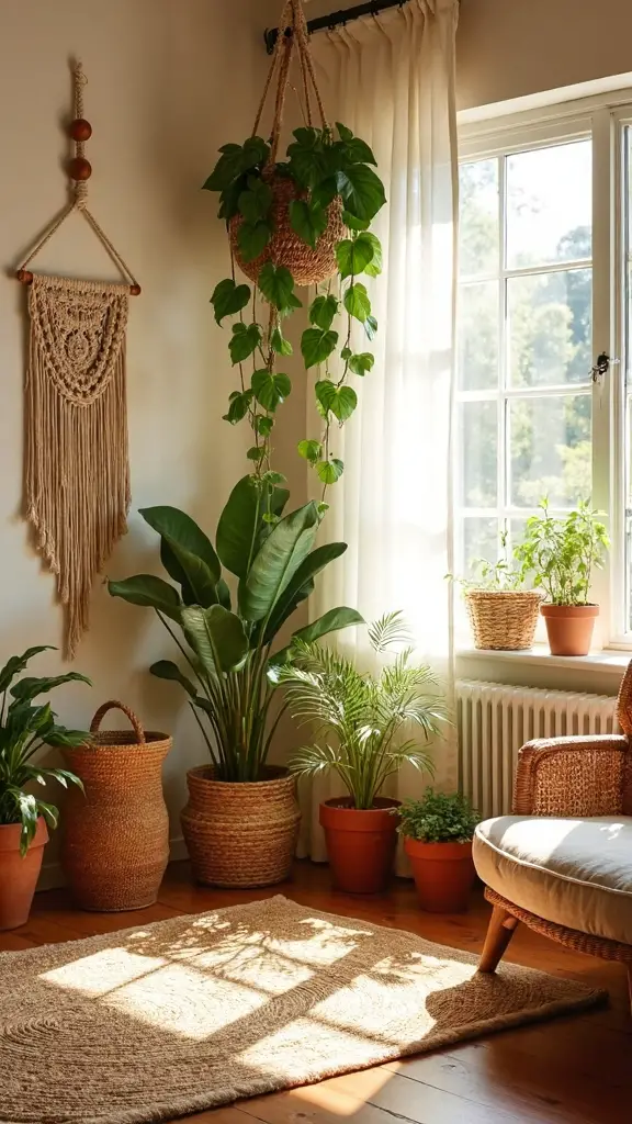 cozy botanical sun drenched living retreat