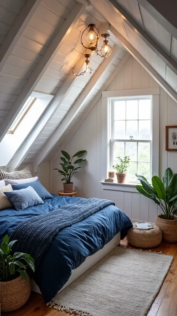 cozy calming sophisticated navy blue retreat