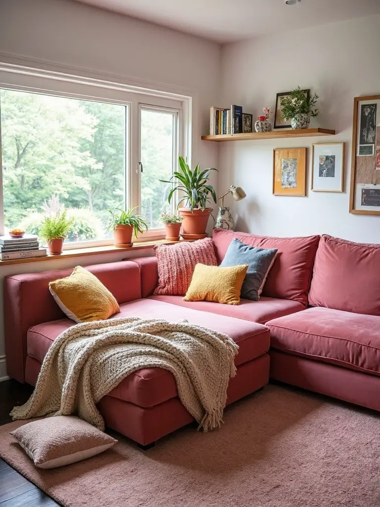 cozy comfortable conversational textured