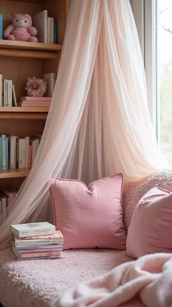 cozy dance themed reading nook