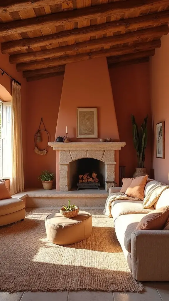cozy earthy relaxed living room