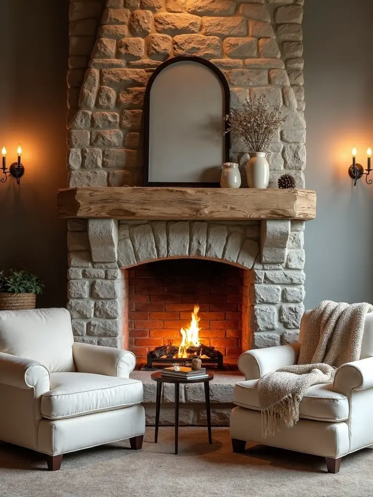 cozy fireplace family memories warm textures