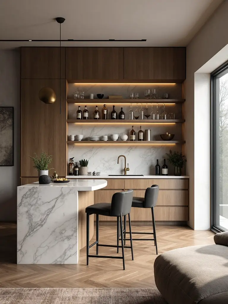 cozy inviting social intimate home bar