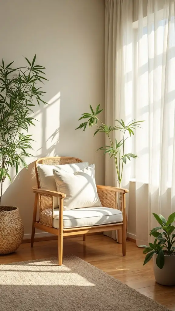 cozy japandi chair elegance