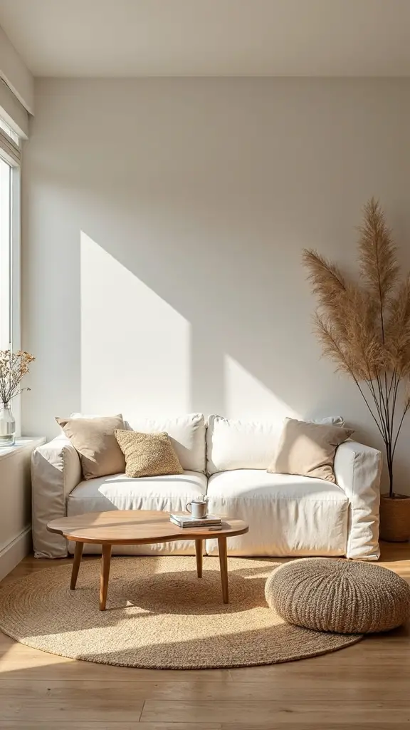 cozy japandi living room inspiration