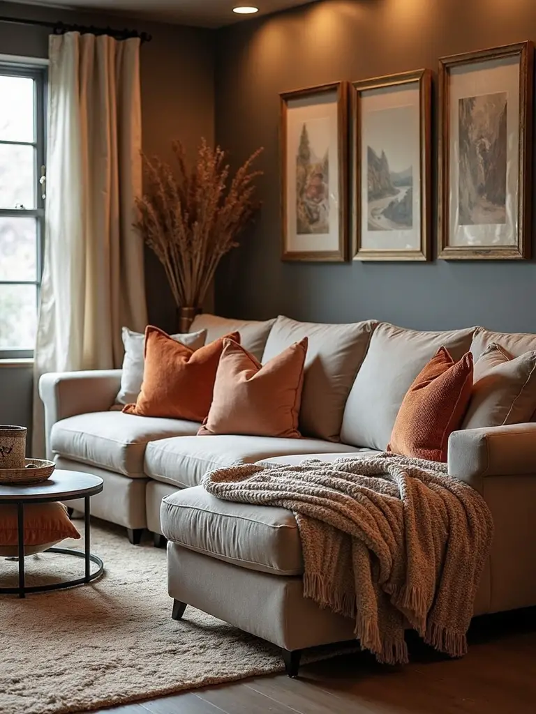 cozy layered textured basement retreat