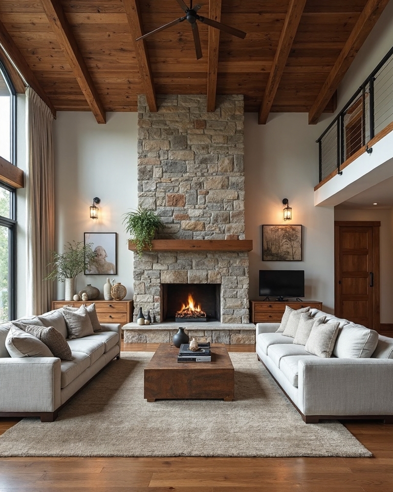 20 Cozy Modern Rustic Living Room Designs That Blend Warmth With Contemporary Charm