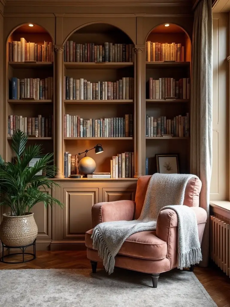 cozy reading nook with soft seating