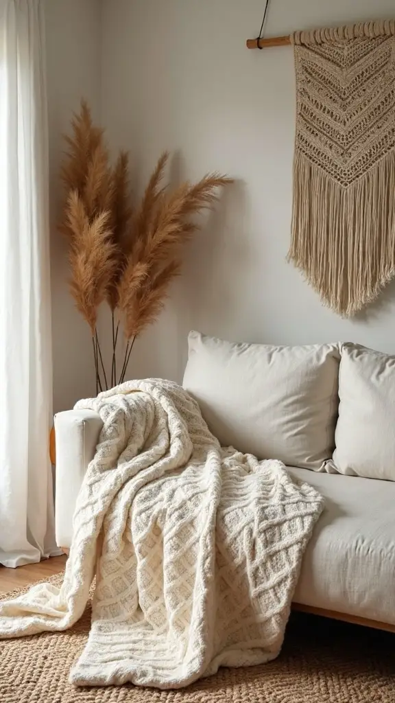 cozy textured layered bohemian