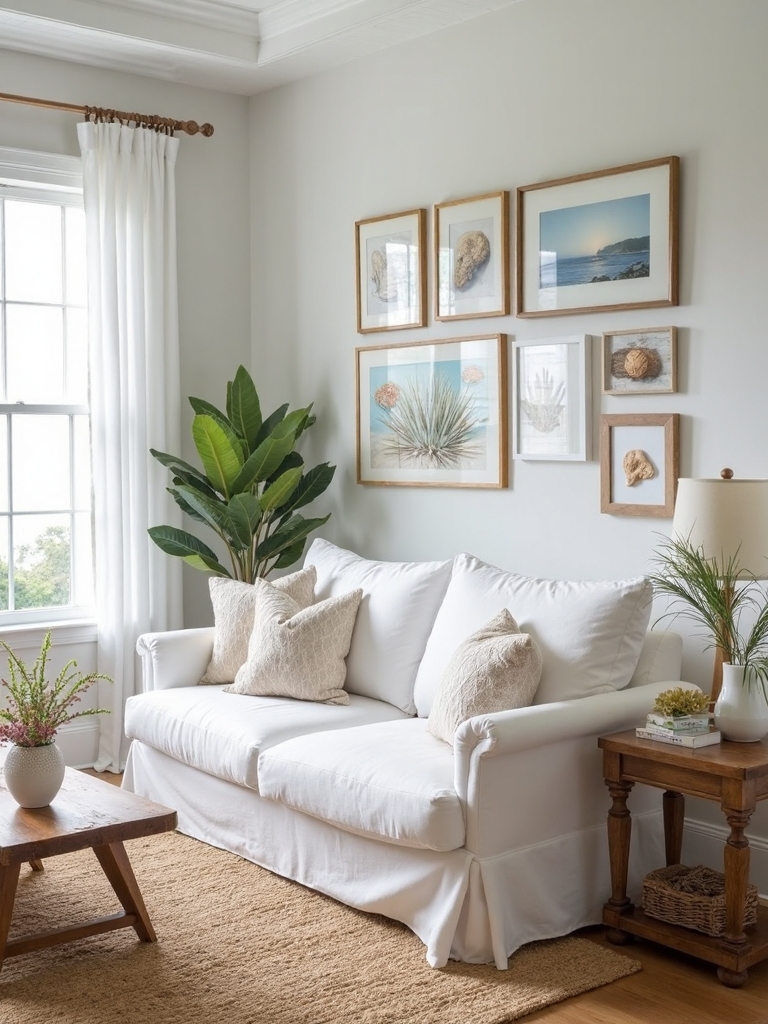 curate eclectic gallery wall visual interest