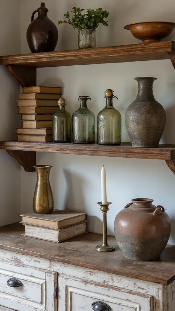 curated antique farmhouse living room