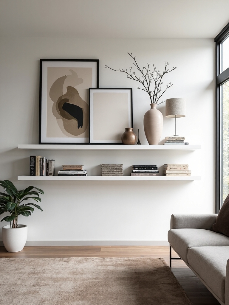 curated art display wall