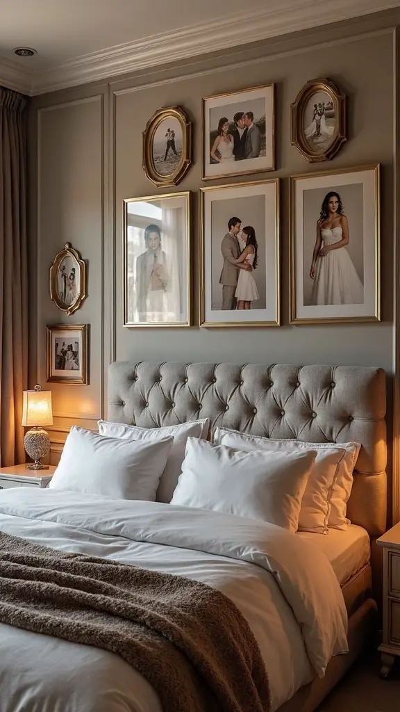 curated couples photography gallery wall
