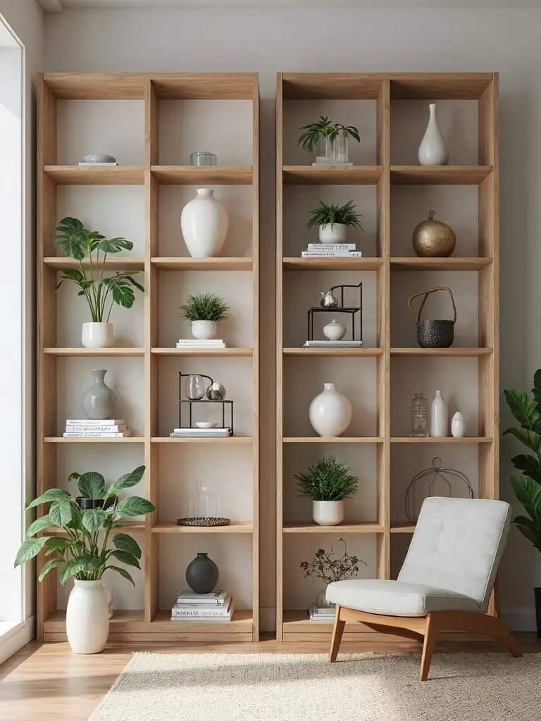 curated gallery freestanding shelving decor