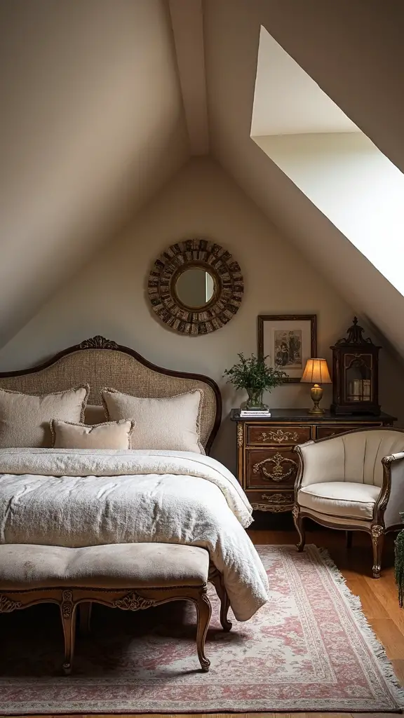 curated maximalist neutral bedroom palette
