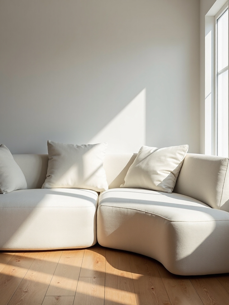 curved white sculptural minimalist