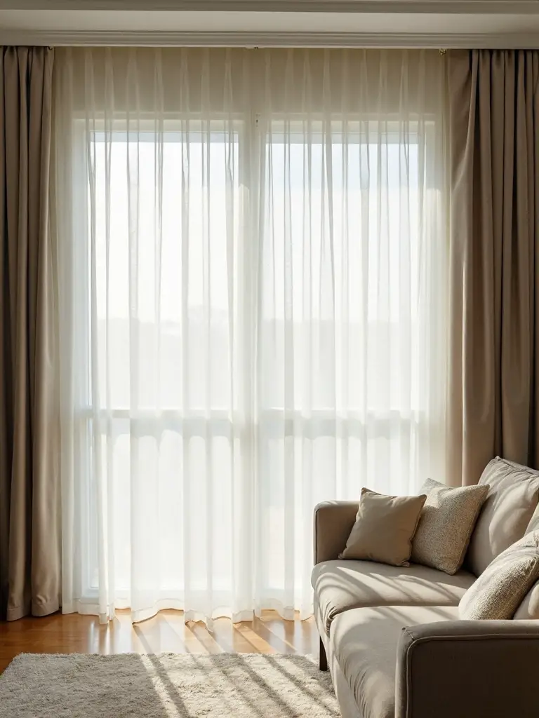daytime elegant privacy sheer curtains