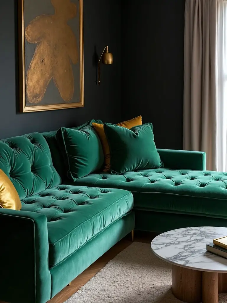 dramatic bold luxurious statement couch