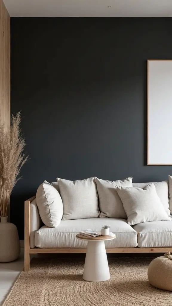 dramatic charcoal accent walls captivating japandi