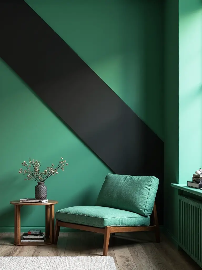dramatic geometric color blocking