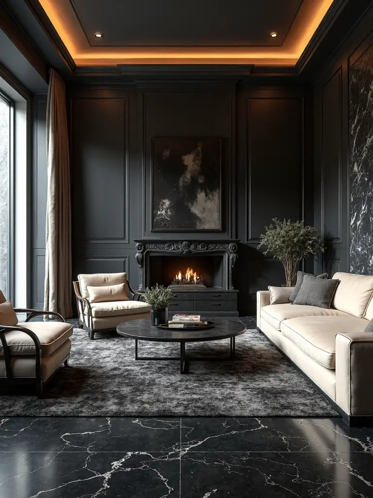 dramatic sophisticated contrasting monochromatic