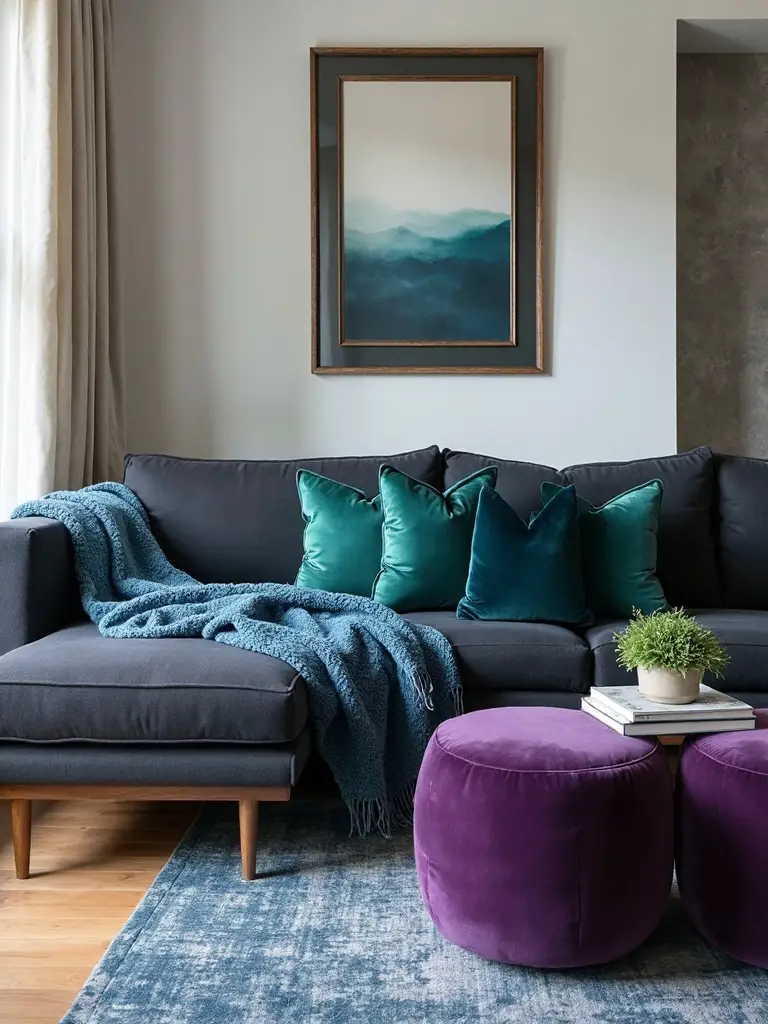 dramatic sophisticated jewel toned decor accents