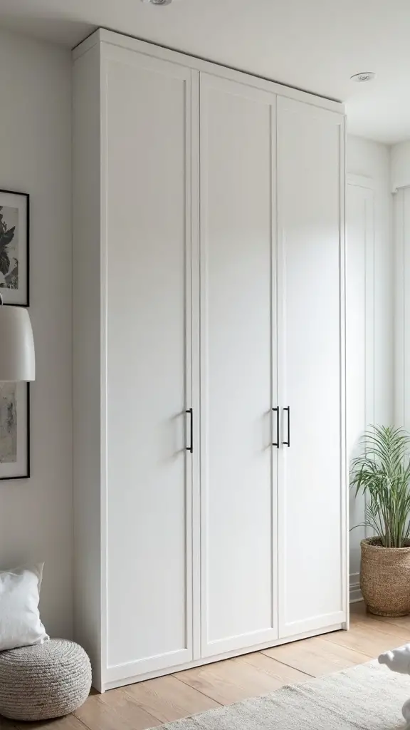 efficient vertical storage for small bedrooms