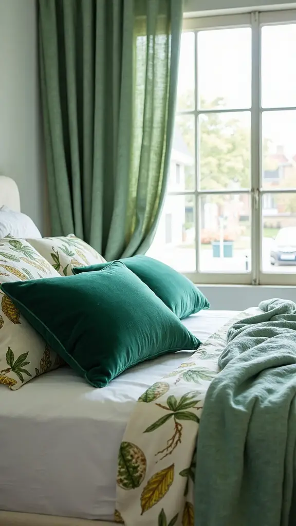effortless green decor through textiles