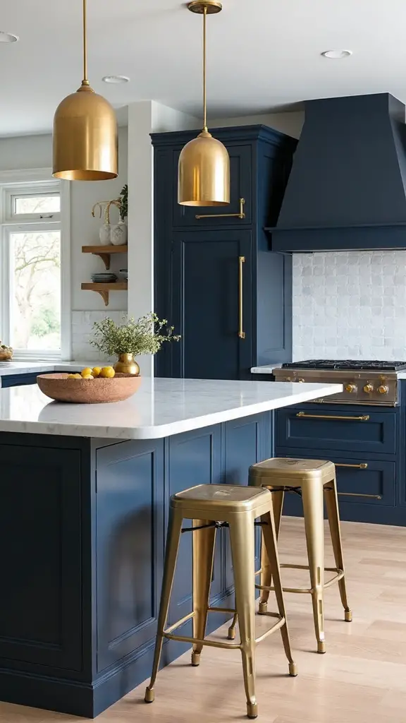 elegant gold kitchen accents