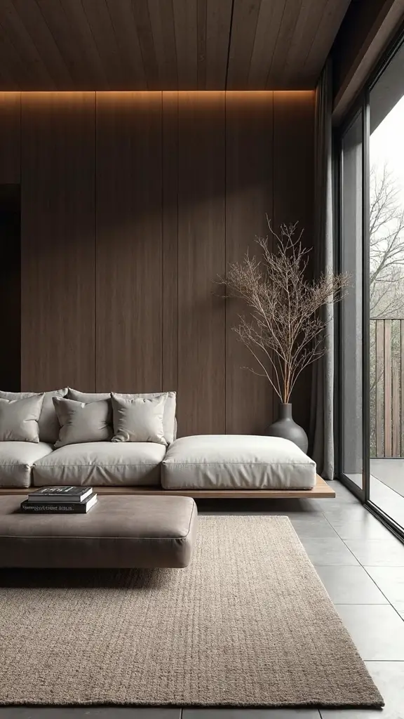 elegant minimalist wooden furnishings anchor