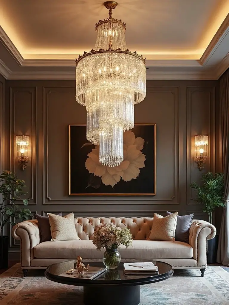 elegant overhead lighting centerpieces