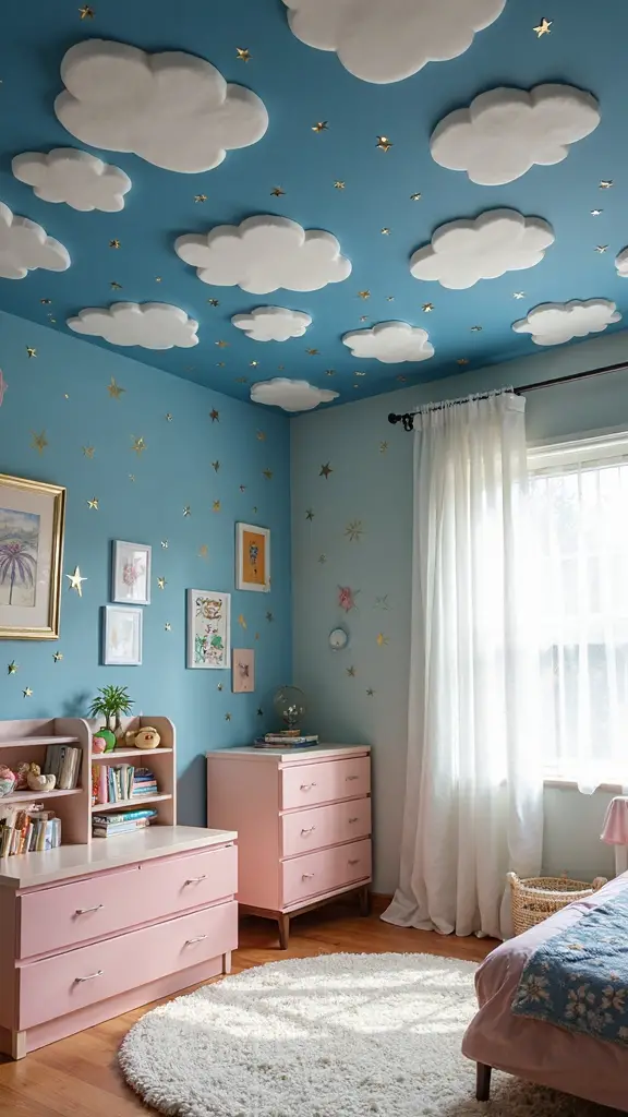enchanting celestial ceiling decal design