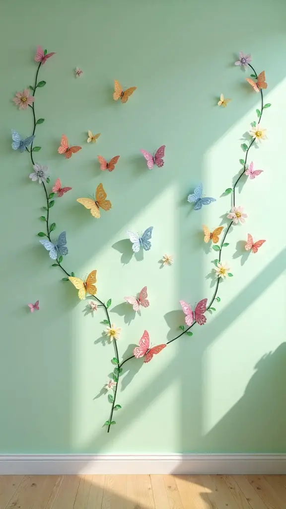 enchanting garden inspired butterfly bedroom decor