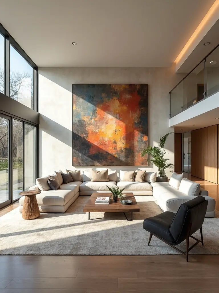 expansive wall decor anchors living room