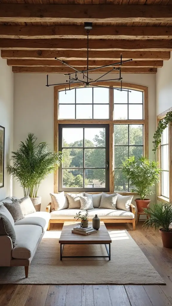 expansive windows airy farmhouse charm