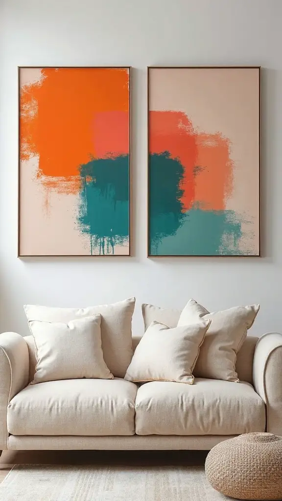expressive abstract art tranquil japandi spaces